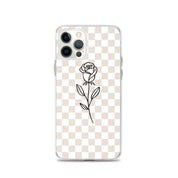 Checkered Rose iPhone Case - Sunday Golden