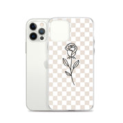 Checkered Rose iPhone Case - Sunday Golden