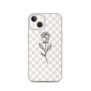 Checkered Rose iPhone Case - Sunday Golden