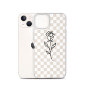 Checkered Rose iPhone Case - Sunday Golden