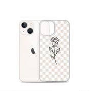 Checkered Rose iPhone Case - Sunday Golden