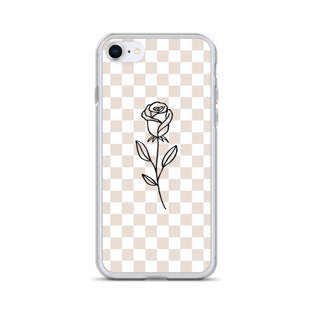 Checkered Rose iPhone Case - Sunday Golden