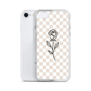 Checkered Rose iPhone Case - Sunday Golden