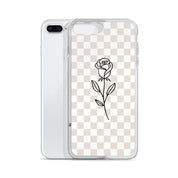 Checkered Rose iPhone Case - Sunday Golden