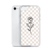 Checkered Rose iPhone Case - Sunday Golden