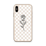 Checkered Rose iPhone Case - Sunday Golden