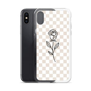 Checkered Rose iPhone Case - Sunday Golden
