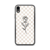 Checkered Rose iPhone Case - Sunday Golden