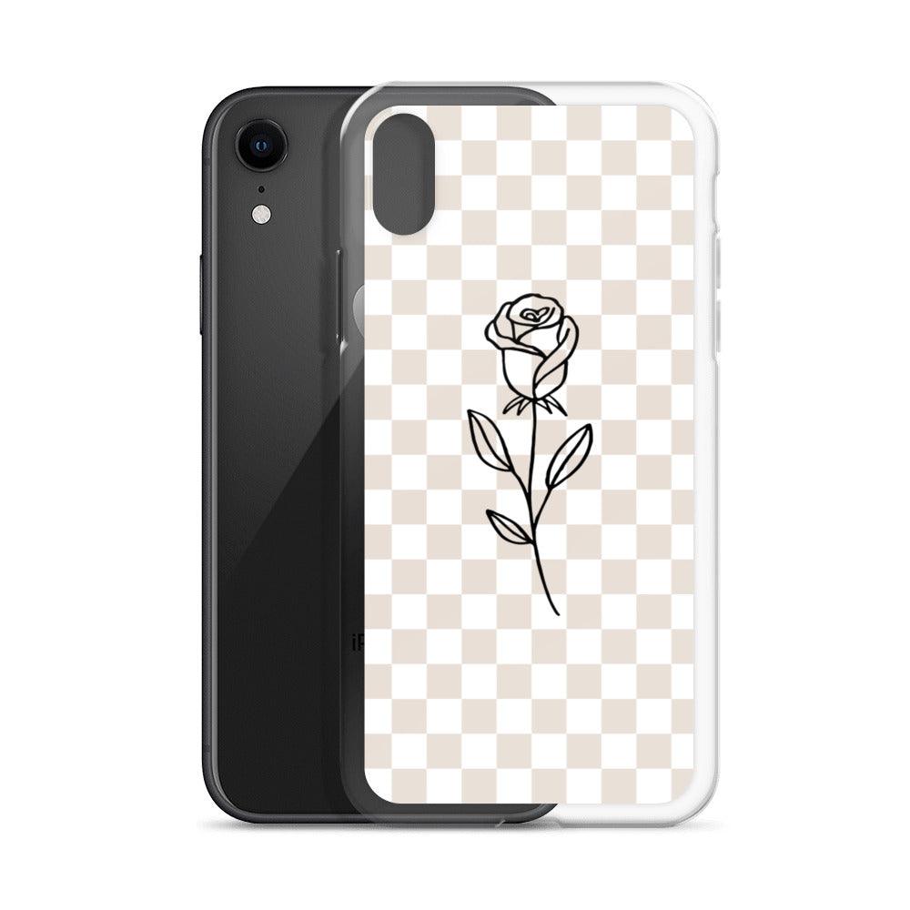 Checkered Rose iPhone Case - Sunday Golden