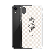 Checkered Rose iPhone Case - Sunday Golden