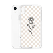 Checkered Rose iPhone Case - Sunday Golden