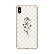Checkered Rose iPhone Case - Sunday Golden