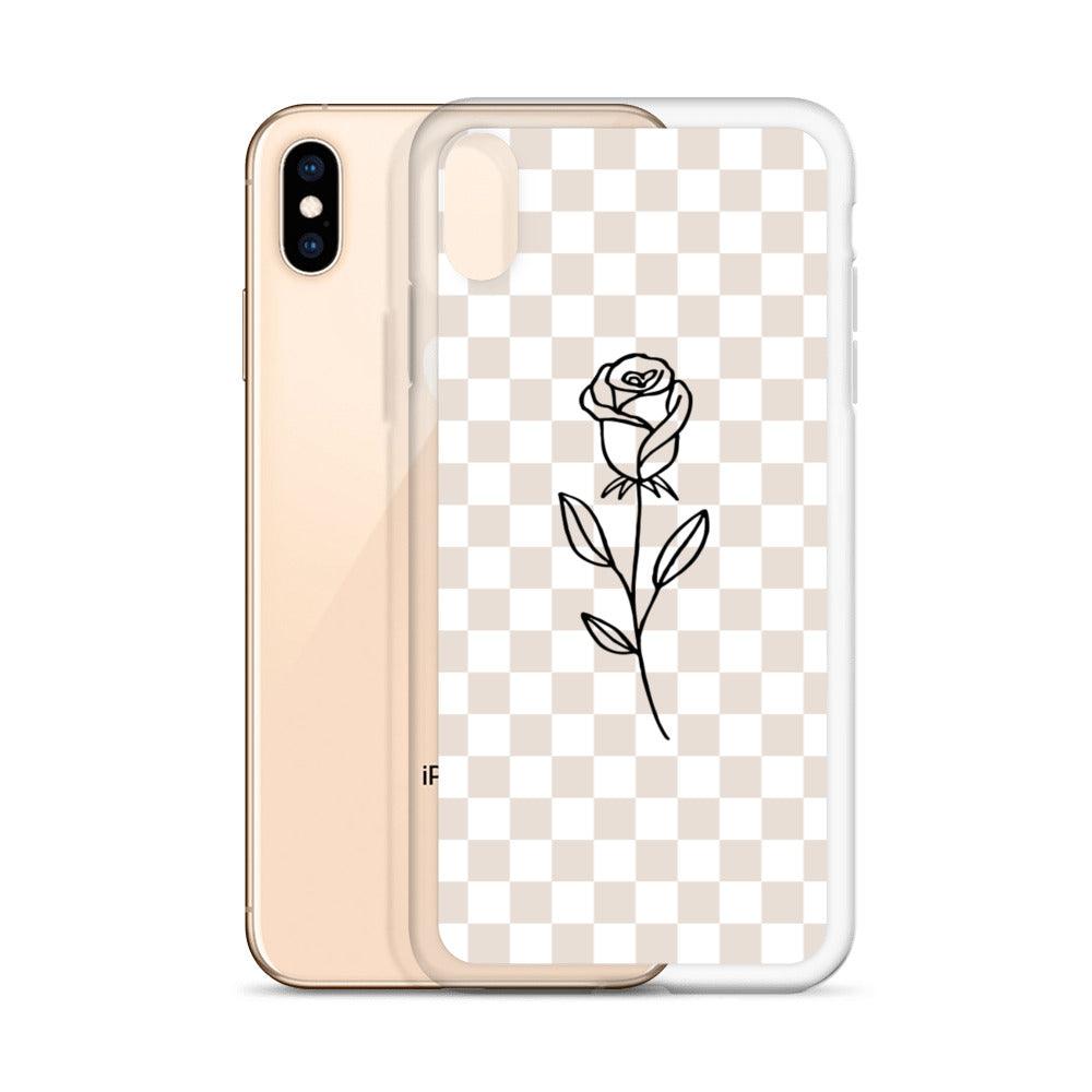 Checkered Rose iPhone Case - Sunday Golden