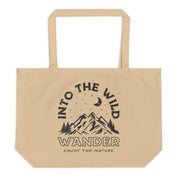Into the Wild | Large Organic Cotton Eco Tote Bag - Sunday Golden