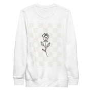 Checkered Rose | Classic Fit Sweatshirt - Sunday Golden